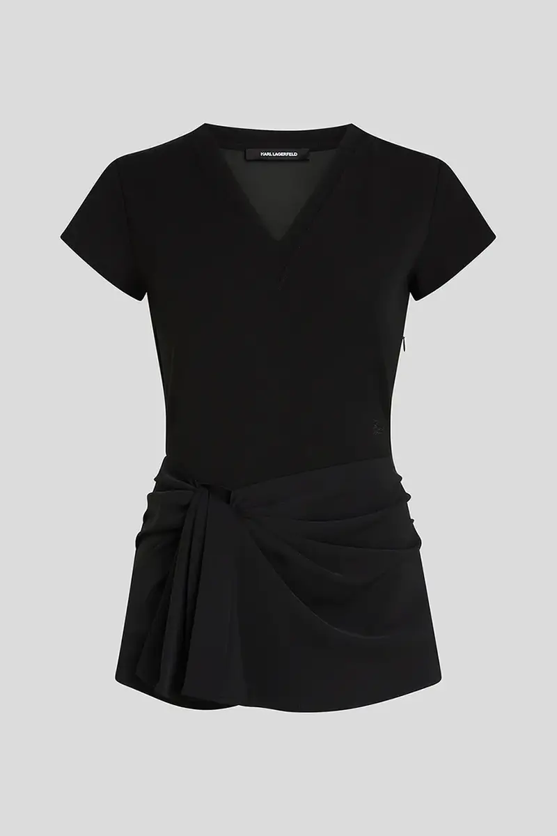 Karl Lagerfeld T-shirt Donna Nero 3337755 miniatura 5