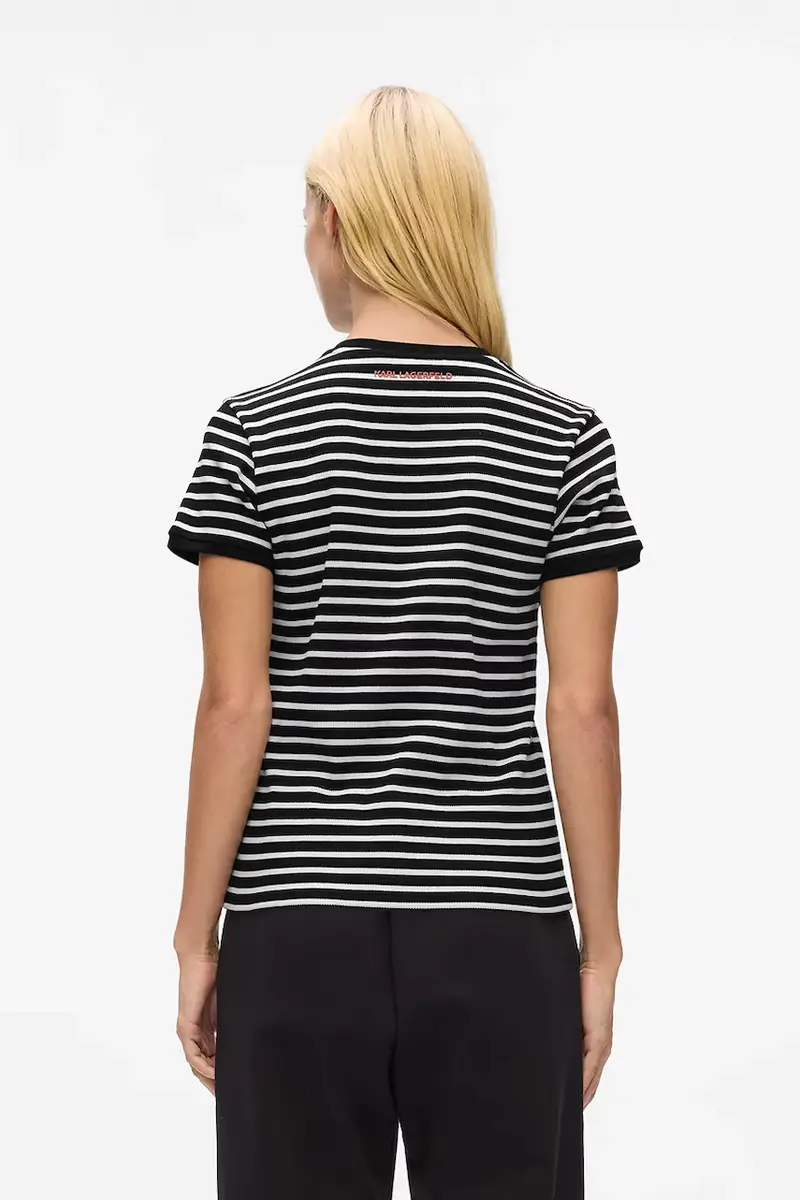Karl Lagerfeld T-shirt Donna Nero 3275850 miniatura 2