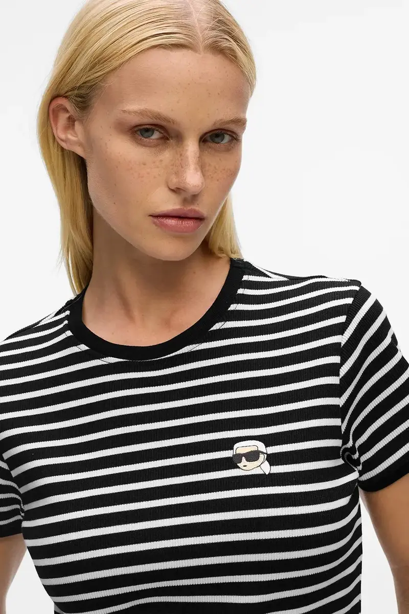 Karl Lagerfeld T-shirt Donna Nero 3275850 miniatura 3