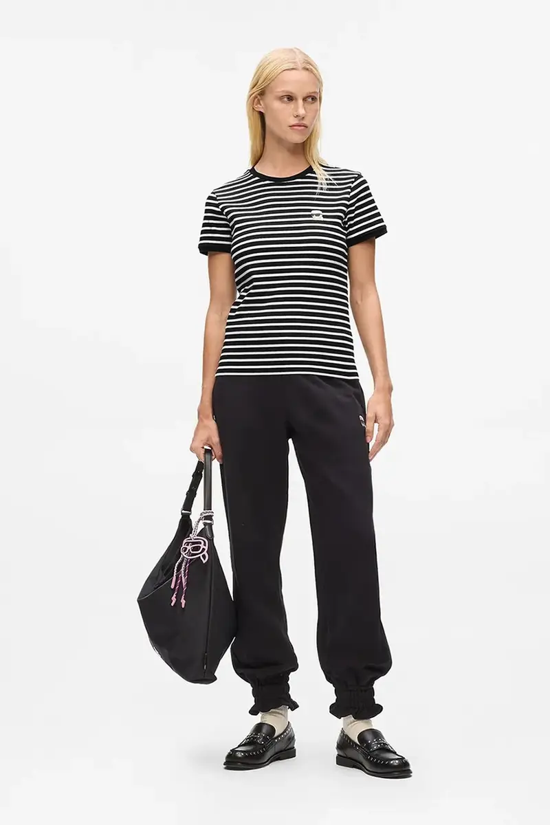 Karl Lagerfeld T-shirt Donna Nero 3275850 miniatura 4