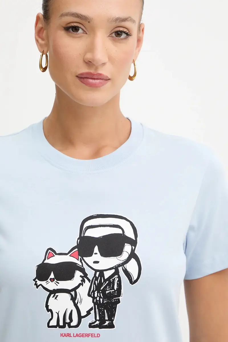 Karl Lagerfeld T-shirt Blu 3955923 miniatura 4