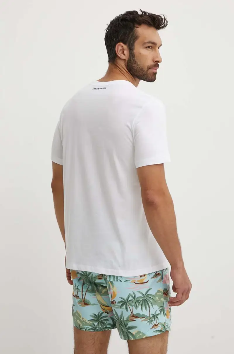 t-shirt in cotone colore bianco miniatura 3