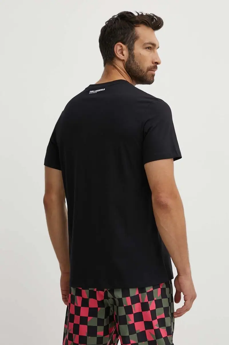 t-shirt in cotone colore nero miniatura 3