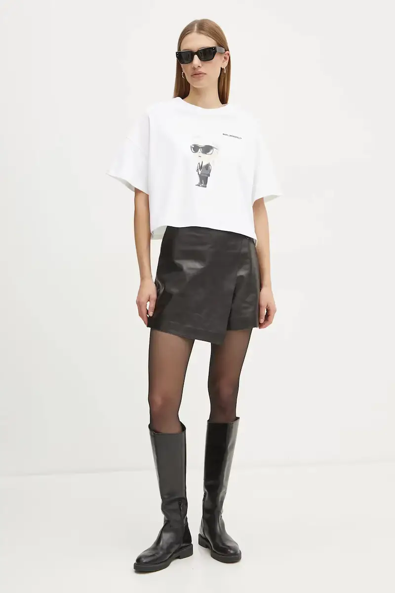 Karl Lagerfeld T-shirt Donna Beige 3527397 miniatura 2