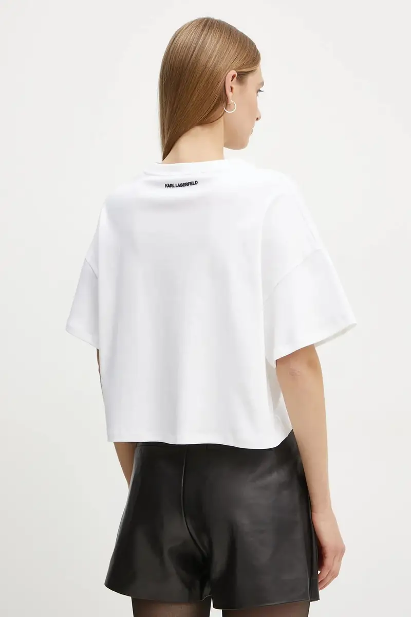 Karl Lagerfeld T-shirt Donna Beige 3527397 miniatura 3