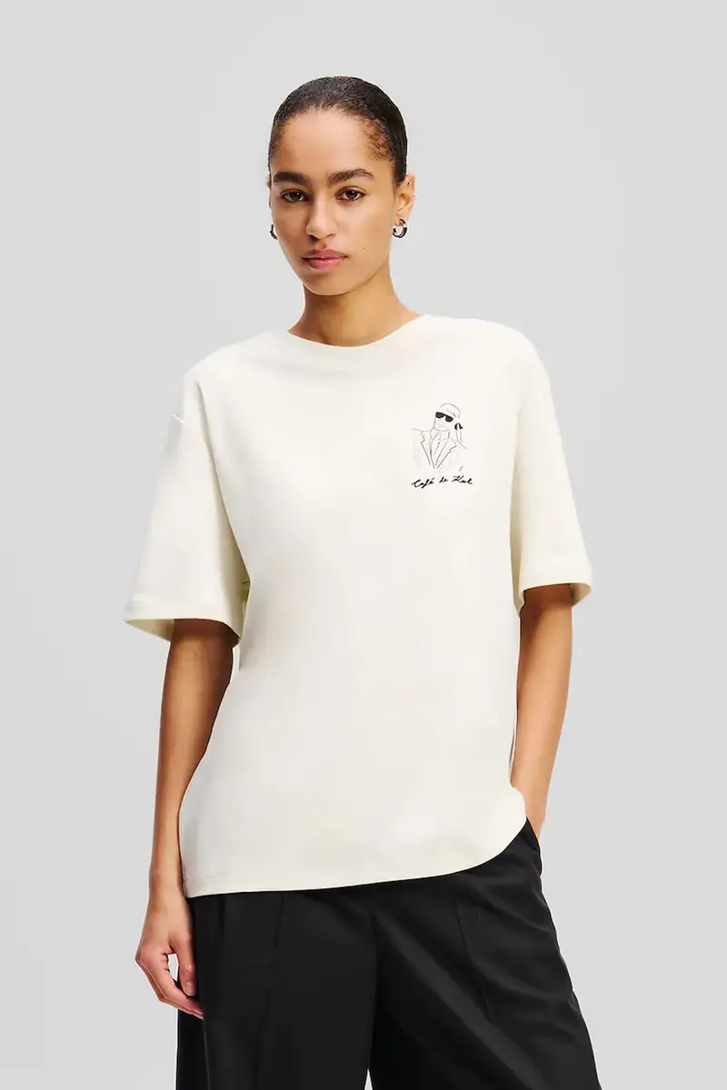 Karl Lagerfeld T-shirt Donna Beige 3292589