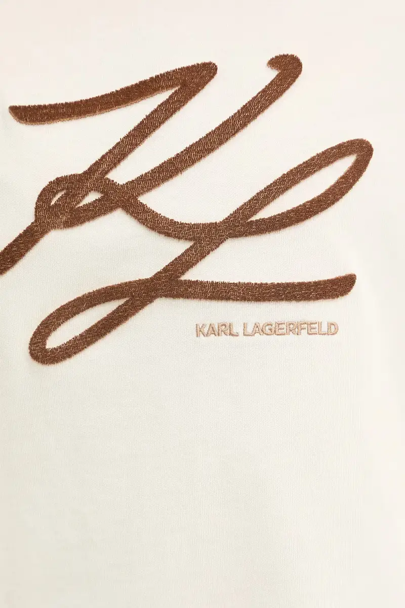 Karl Lagerfeld T-shirt Donna Beige 3242509 miniatura 5