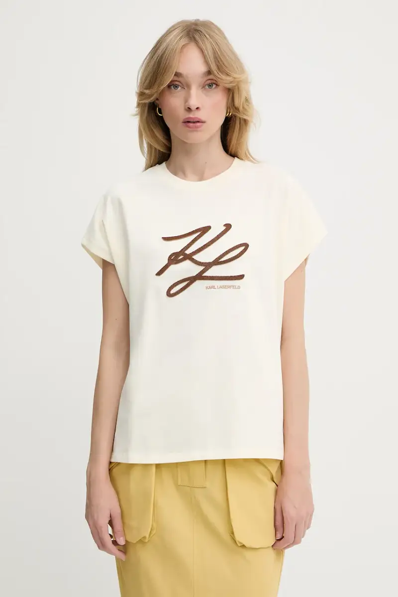 Karl Lagerfeld T-shirt Donna Beige 3242509