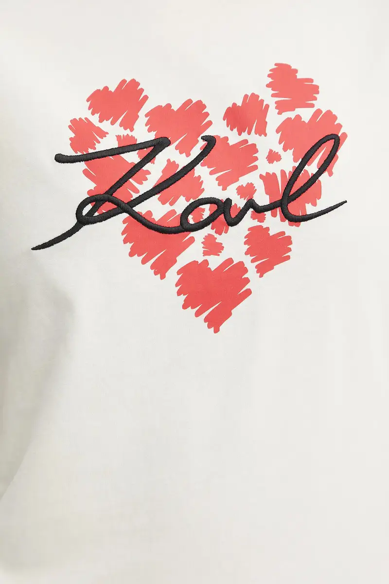 Karl Lagerfeld T-shirt Donna Beige 3123236 miniatura 5