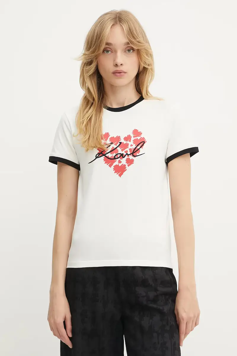 Karl Lagerfeld T-shirt Donna Beige 3123236