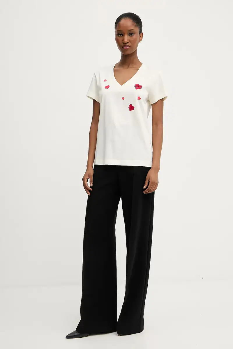 Karl Lagerfeld T-shirt Donna Beige 3242501 miniatura 2