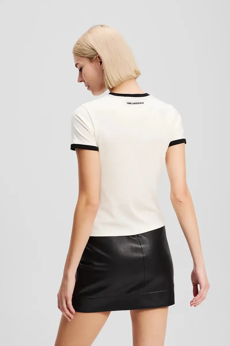Karl Lagerfeld T-shirt Donna Beige 3242484 miniatura 2