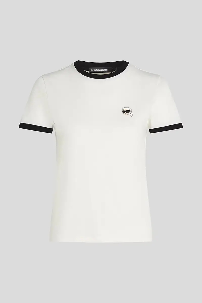 Karl Lagerfeld T-shirt Donna Beige 3242484 miniatura 5