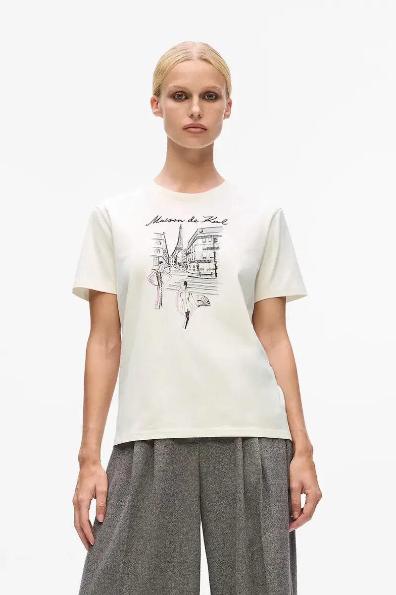 Karl Lagerfeld T-shirt Donna Beige 3123667