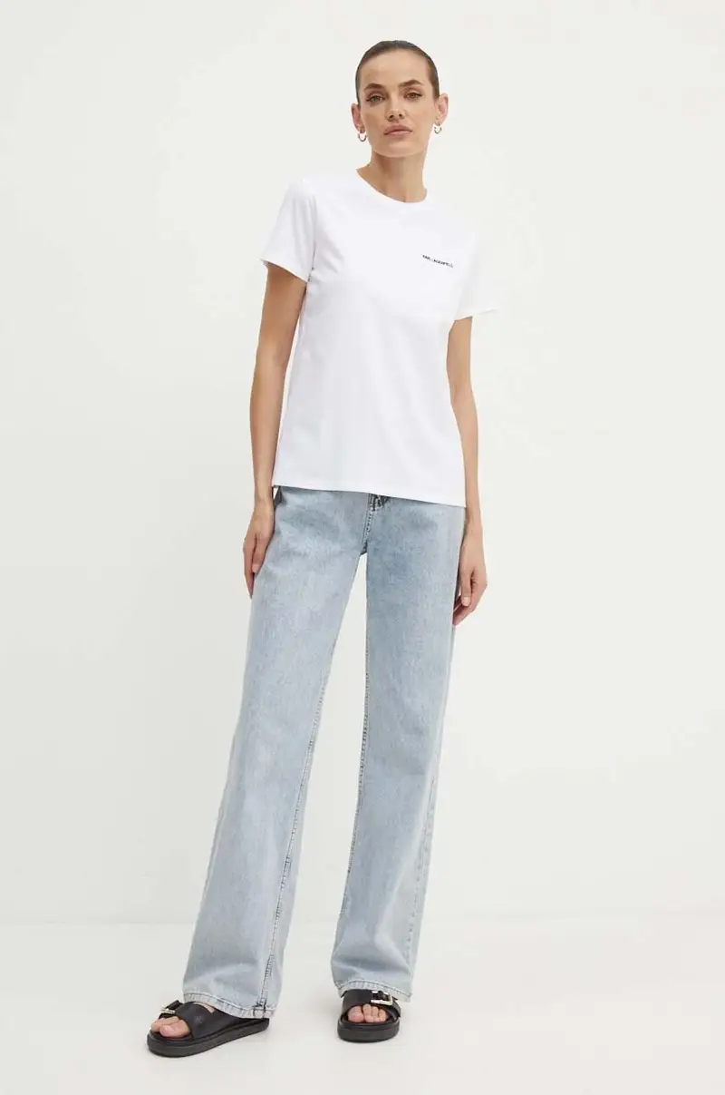 Karl Lagerfeld T-shirt Donna Bianco 3576733 miniatura 2