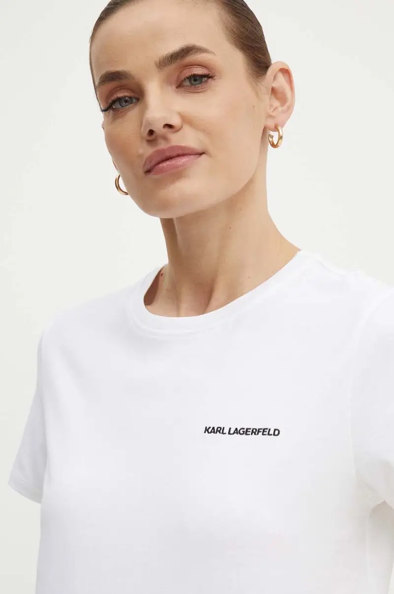 Karl Lagerfeld T-shirt Donna Bianco 3576733 miniatura 4