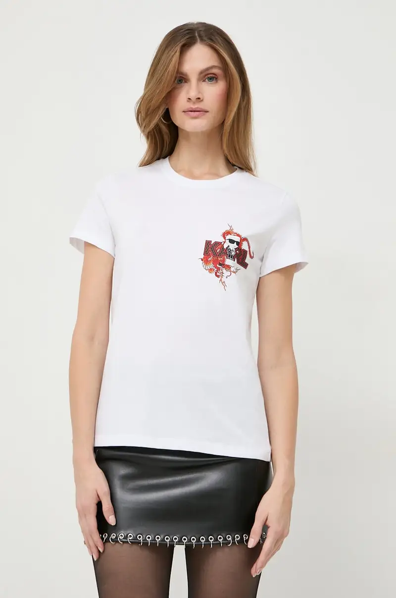 Karl Lagerfeld T-shirt Donna Bianco 2216969