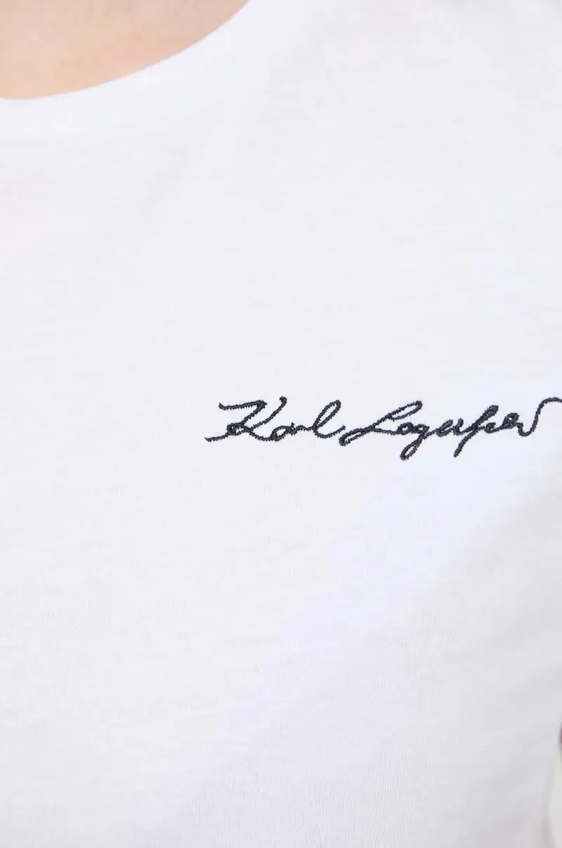 Karl Lagerfeld T-shirt Donna Bianco 3576633 miniatura 5