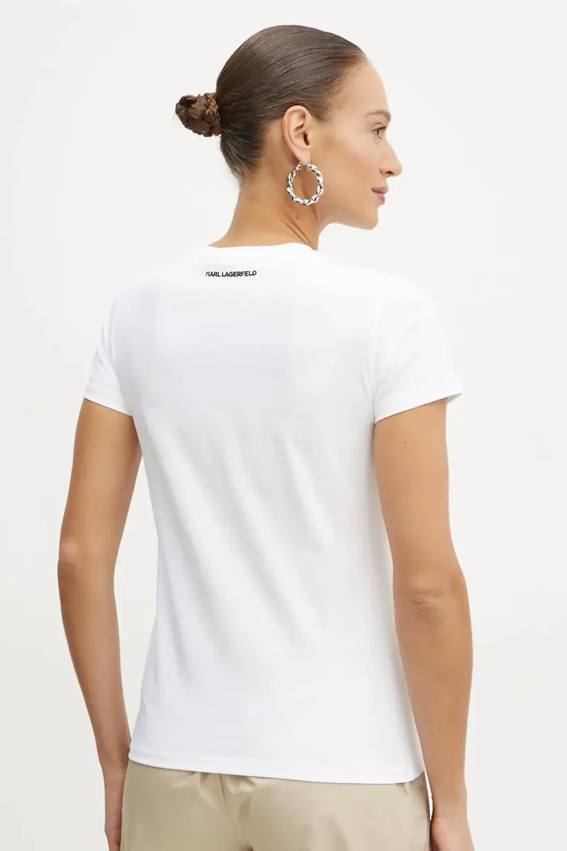 Karl Lagerfeld T-shirt Donna Bianco 3527424 miniatura 3