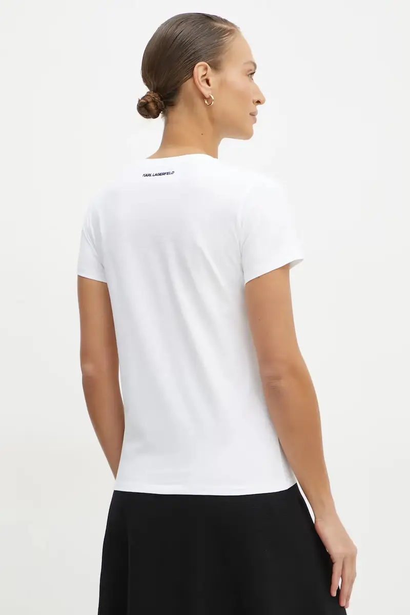 Karl Lagerfeld T-shirt Donna Bianco 3576949 miniatura 3