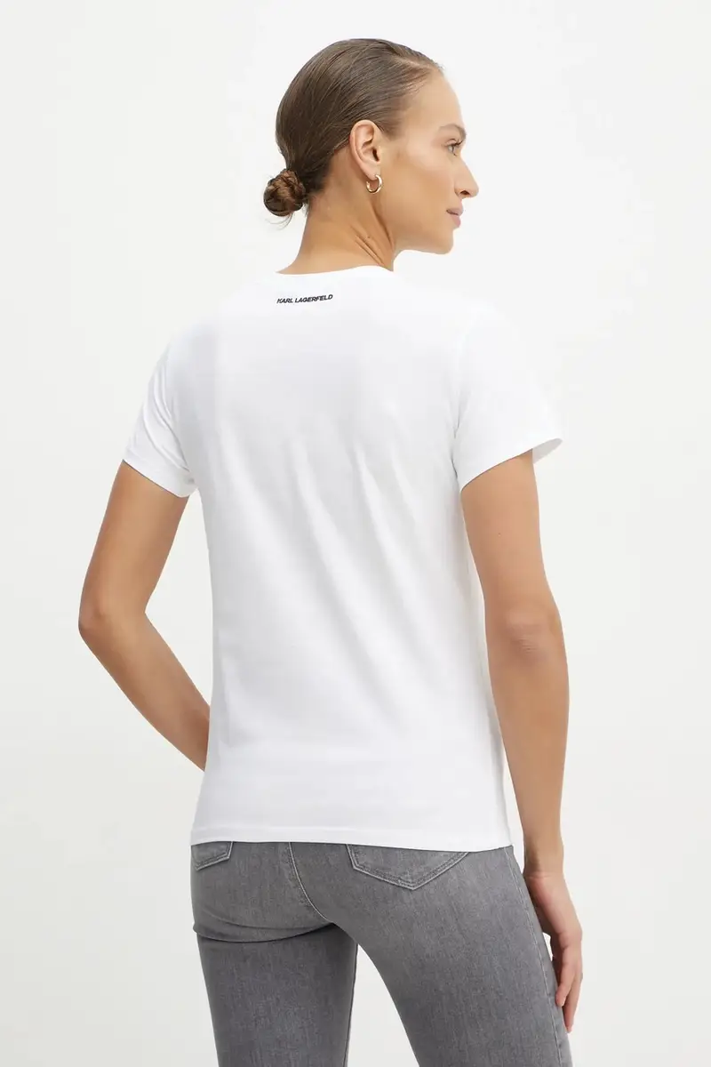 Karl Lagerfeld T-shirt Donna Bianco 3880870 miniatura 3
