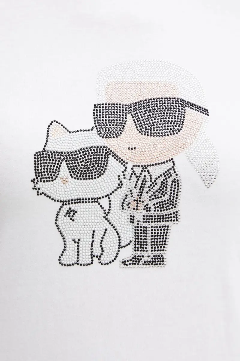 Karl Lagerfeld T-shirt Donna Bianco 3880870 miniatura 5