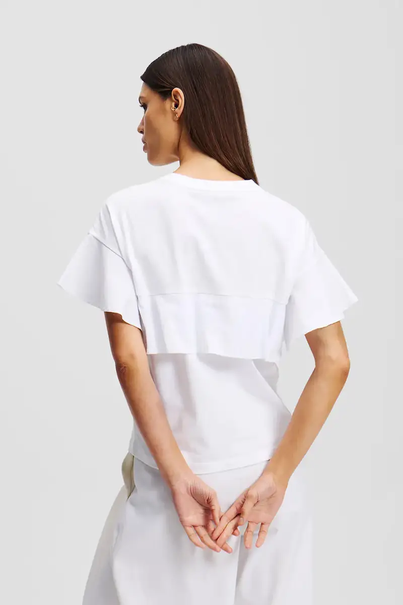 Karl Lagerfeld T-shirt Donna Bianco 3301625 miniatura 2