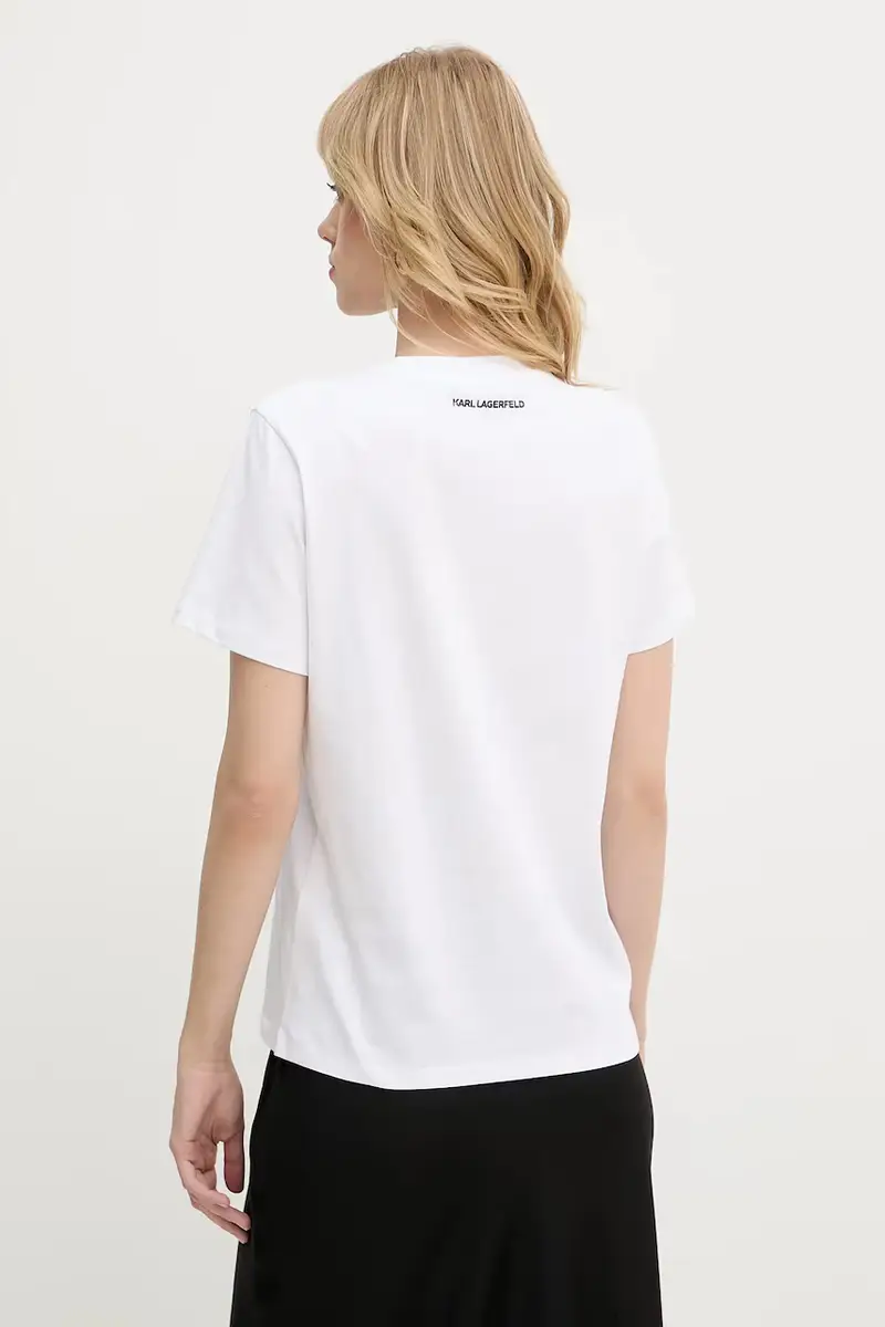 Karl Lagerfeld T-shirt Donna Bianco 2982428 miniatura 3