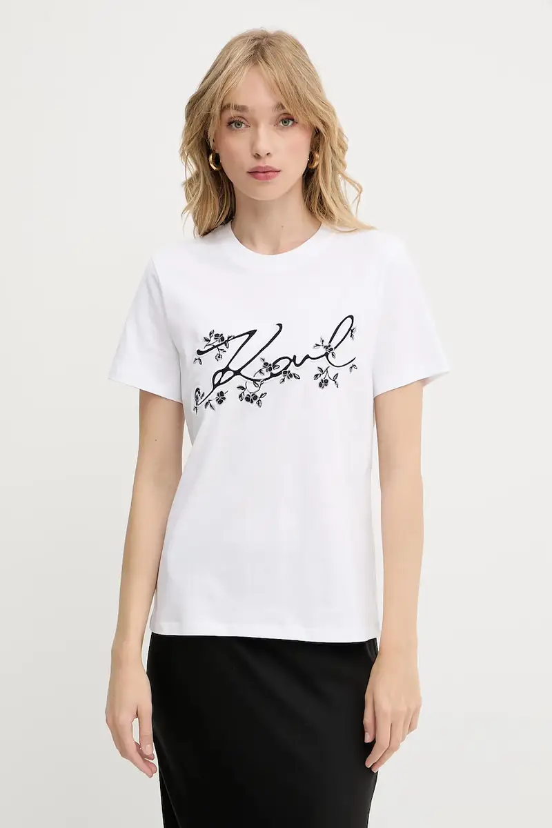 Karl Lagerfeld T-shirt Donna Bianco 2982428