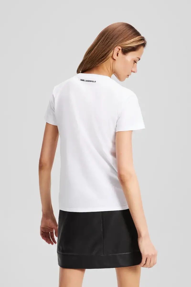 Karl Lagerfeld T-shirt Donna Bianco 3527428 miniatura 2