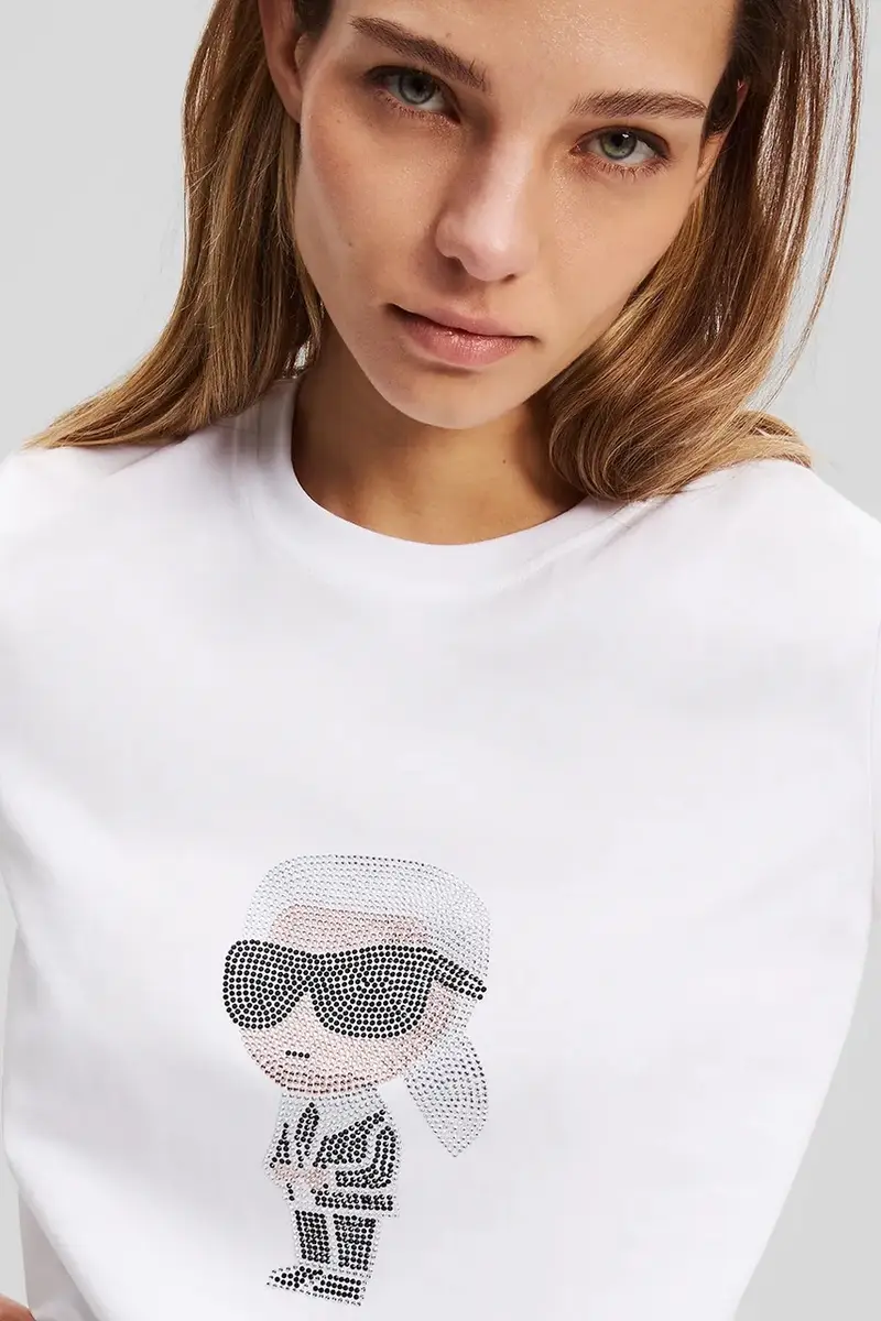 Karl Lagerfeld T-shirt Donna Bianco 3527428 miniatura 3