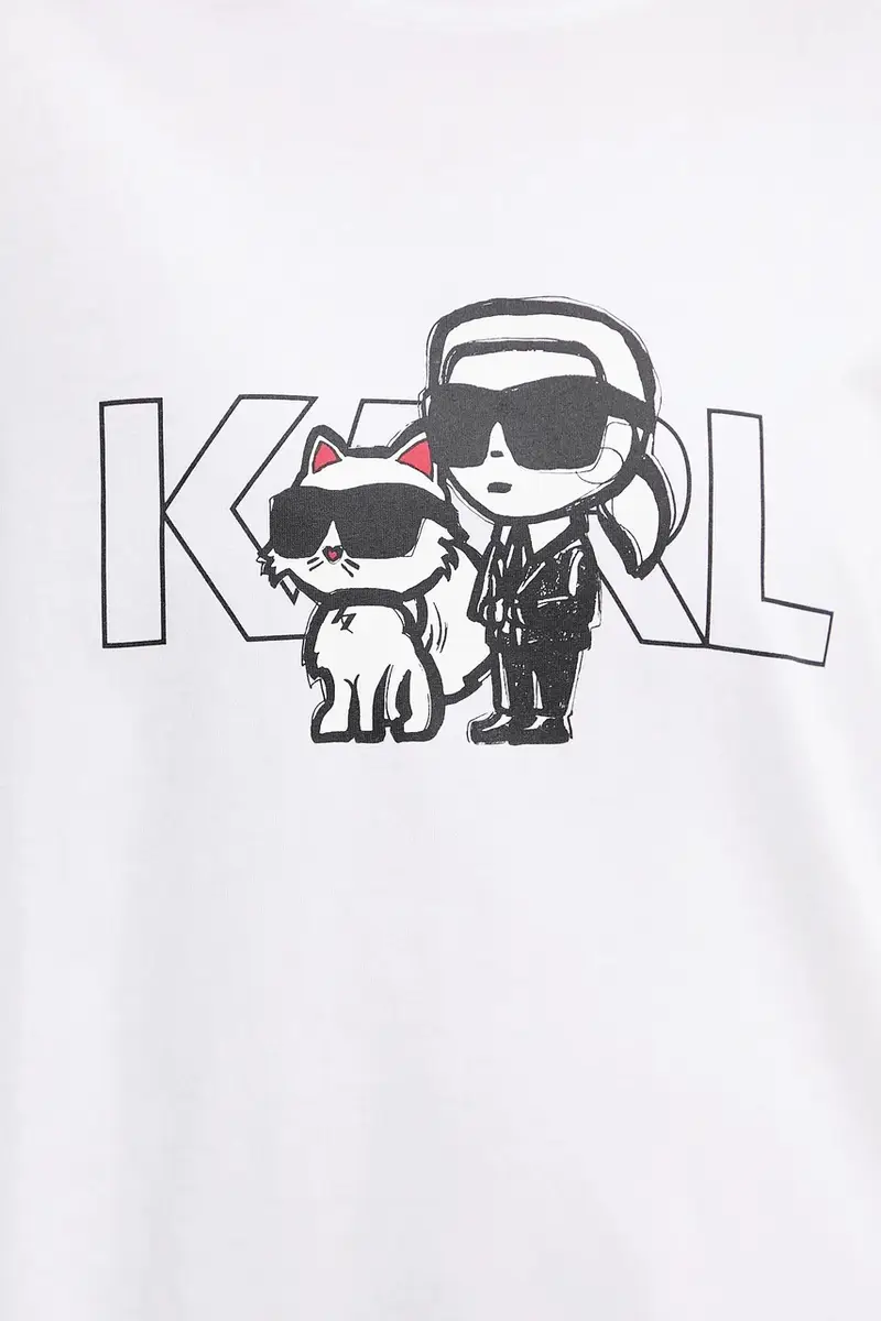 Karl Lagerfeld T-shirt Donna Bianco 3243138 miniatura 5