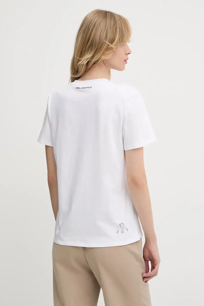 Karl Lagerfeld T-shirt Donna Bianco 3243112 miniatura 3