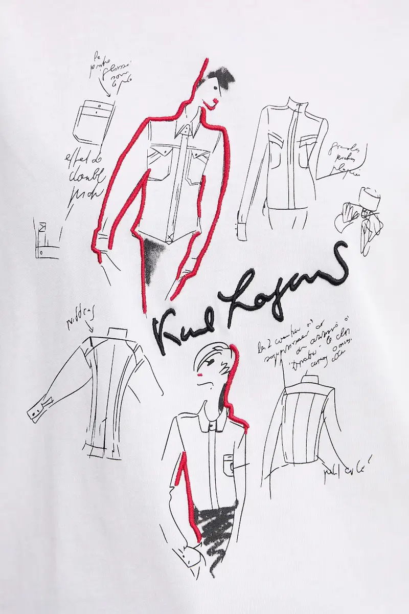 Karl Lagerfeld T-shirt Donna Bianco 3243112 miniatura 5