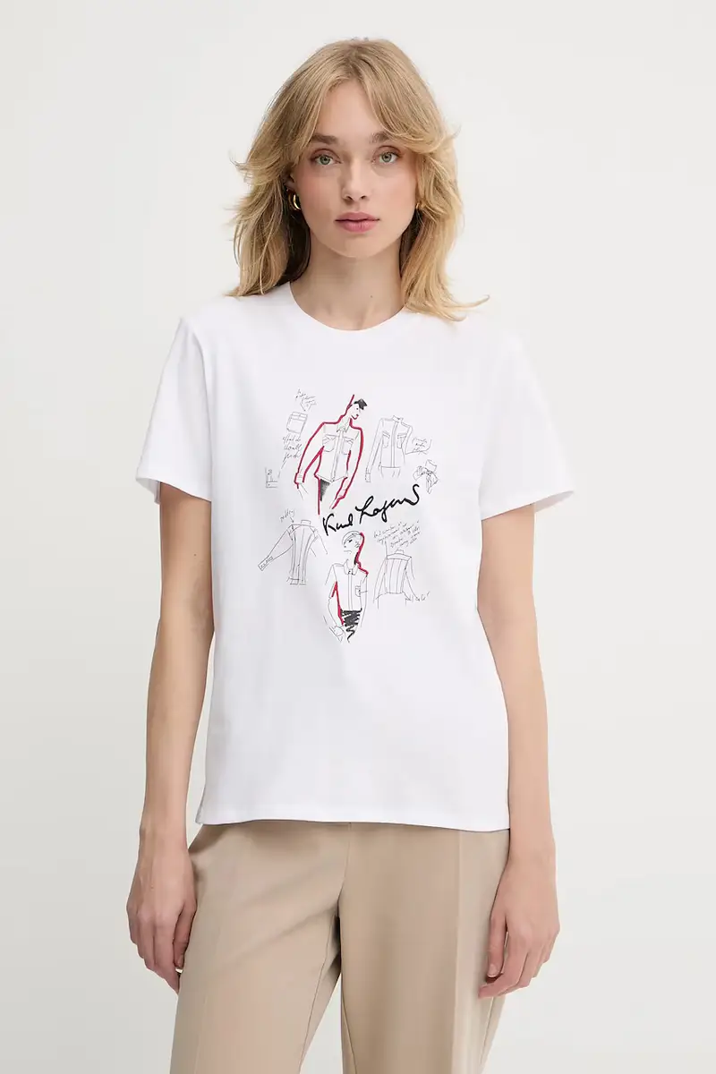 Karl Lagerfeld T-shirt Donna Bianco 3243112