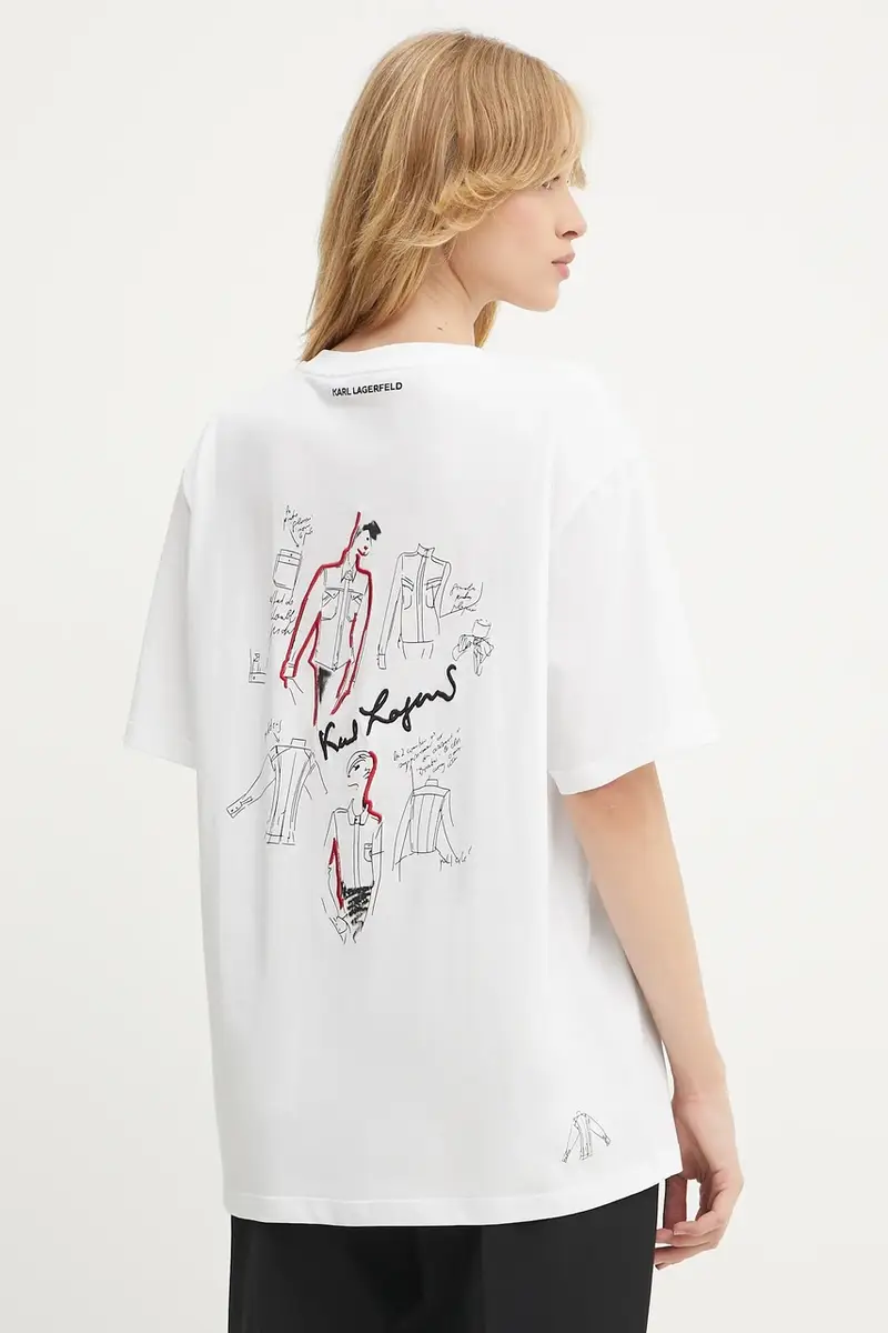 Karl Lagerfeld T-shirt Donna Bianco 3243146 miniatura 3