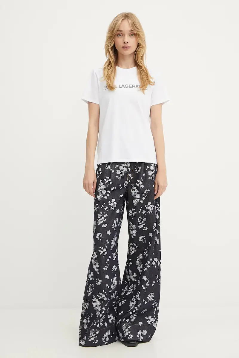 Karl Lagerfeld T-shirt Donna Bianco 2885724 miniatura 2