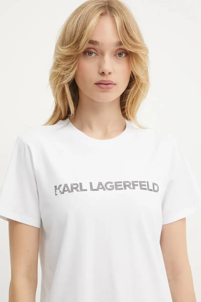 Karl Lagerfeld T-shirt Donna Bianco 2885724 miniatura 4