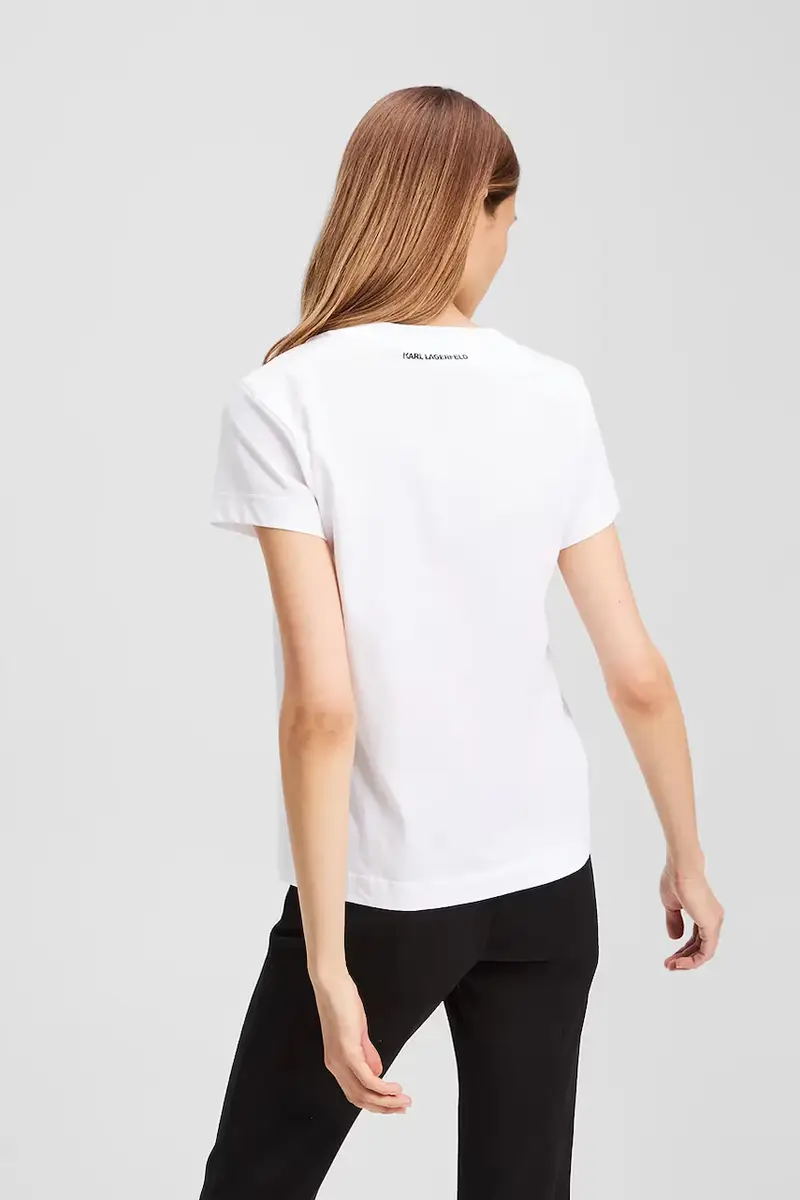 Karl Lagerfeld T-shirt Donna Bianco 3301993 miniatura 2