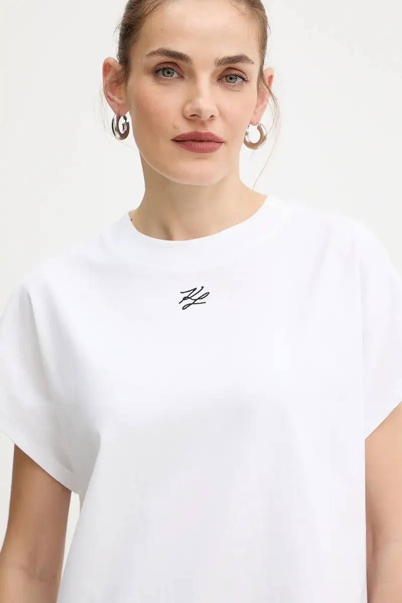 Karl Lagerfeld T-shirt Donna Bianco 3578384 miniatura 4