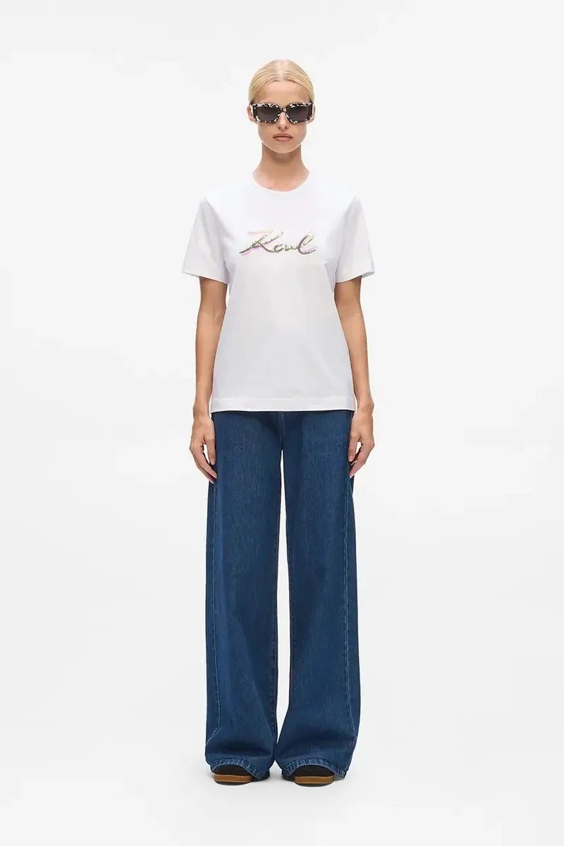 Karl Lagerfeld T-shirt Donna Bianco 3243368 miniatura 4