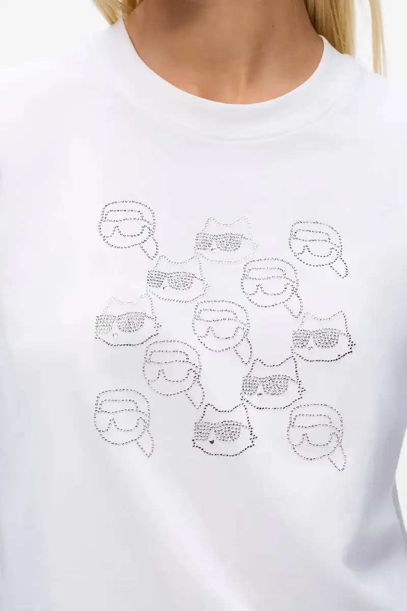 Karl Lagerfeld T-shirt Donna Bianco 3243286 miniatura 3