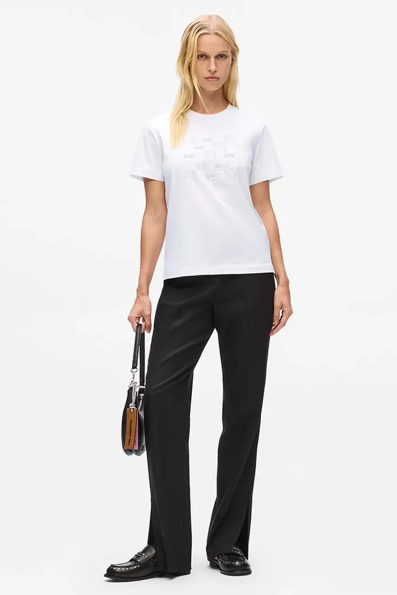 Karl Lagerfeld T-shirt Donna Bianco 3243286 miniatura 4