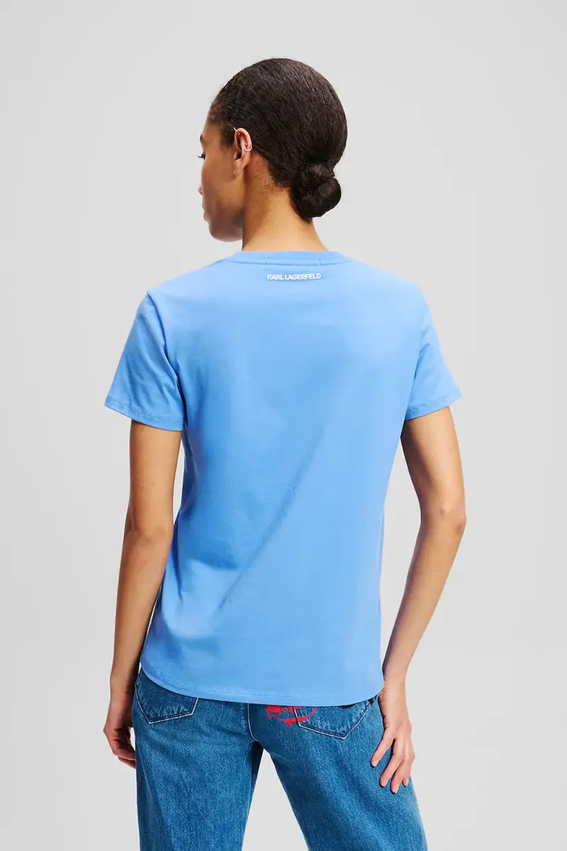 Karl Lagerfeld T-shirt Donna Blu 3527447 miniatura 2