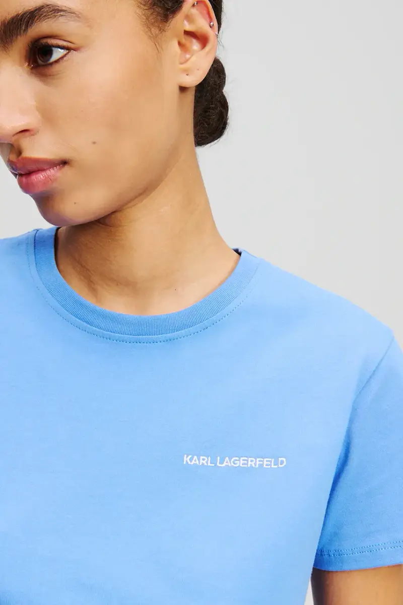 Karl Lagerfeld T-shirt Donna Blu 3527447 miniatura 3