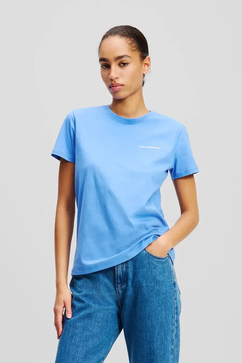 Karl Lagerfeld T-shirt Donna Blu 3527447