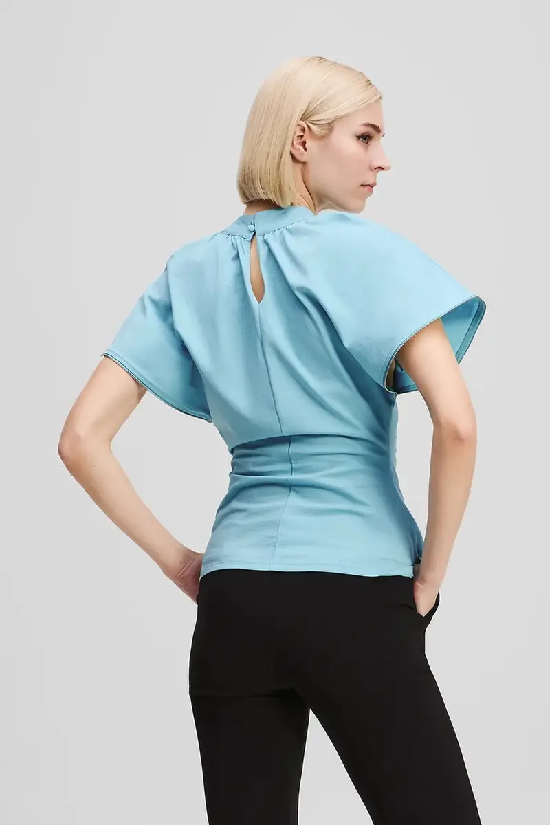 Karl Lagerfeld T-shirt Donna Blu 2885918 miniatura 2