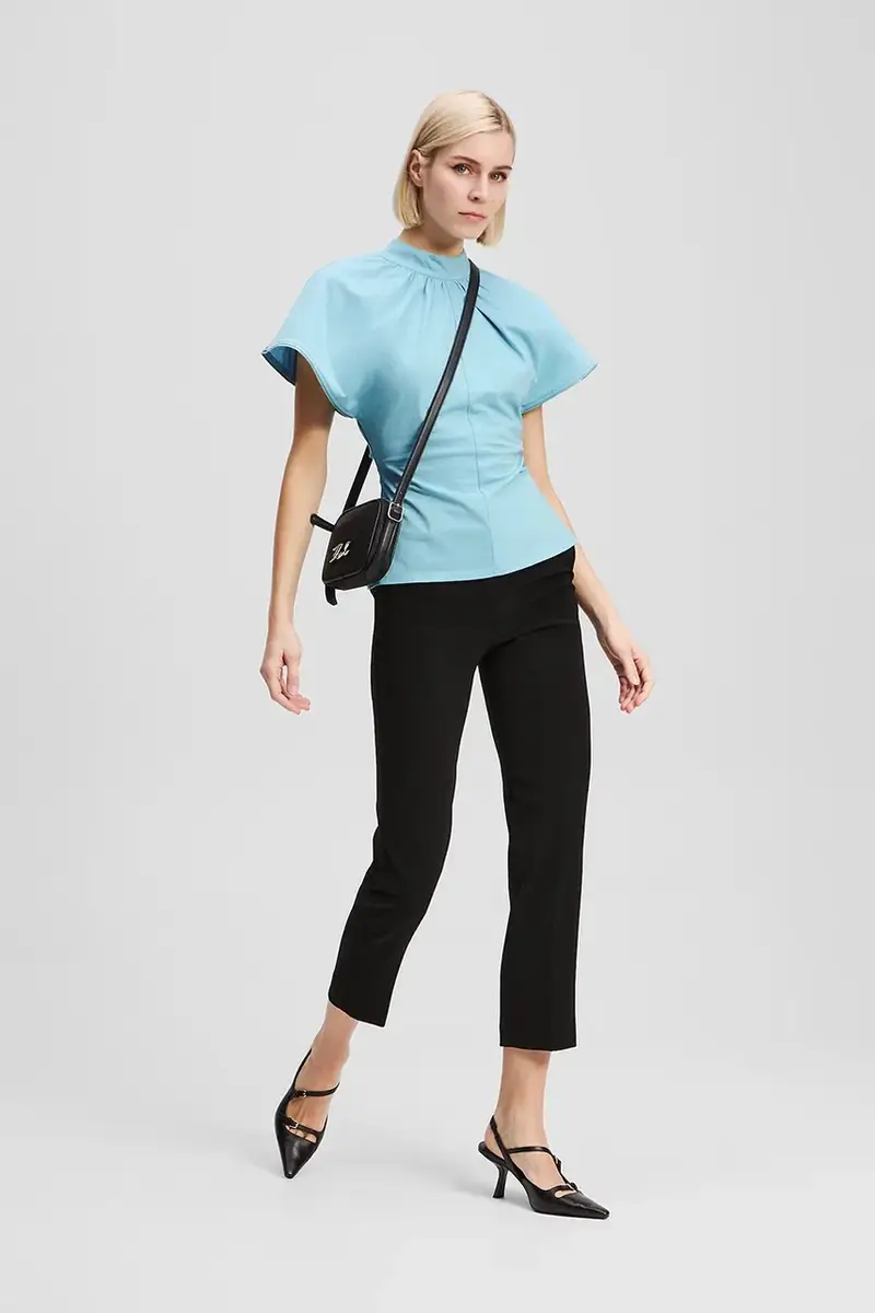 Karl Lagerfeld T-shirt Donna Blu 2885918 miniatura 4