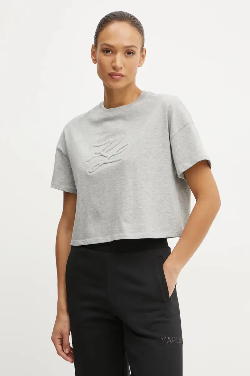 t-shirt in cotone donna colore grigio A1W17071