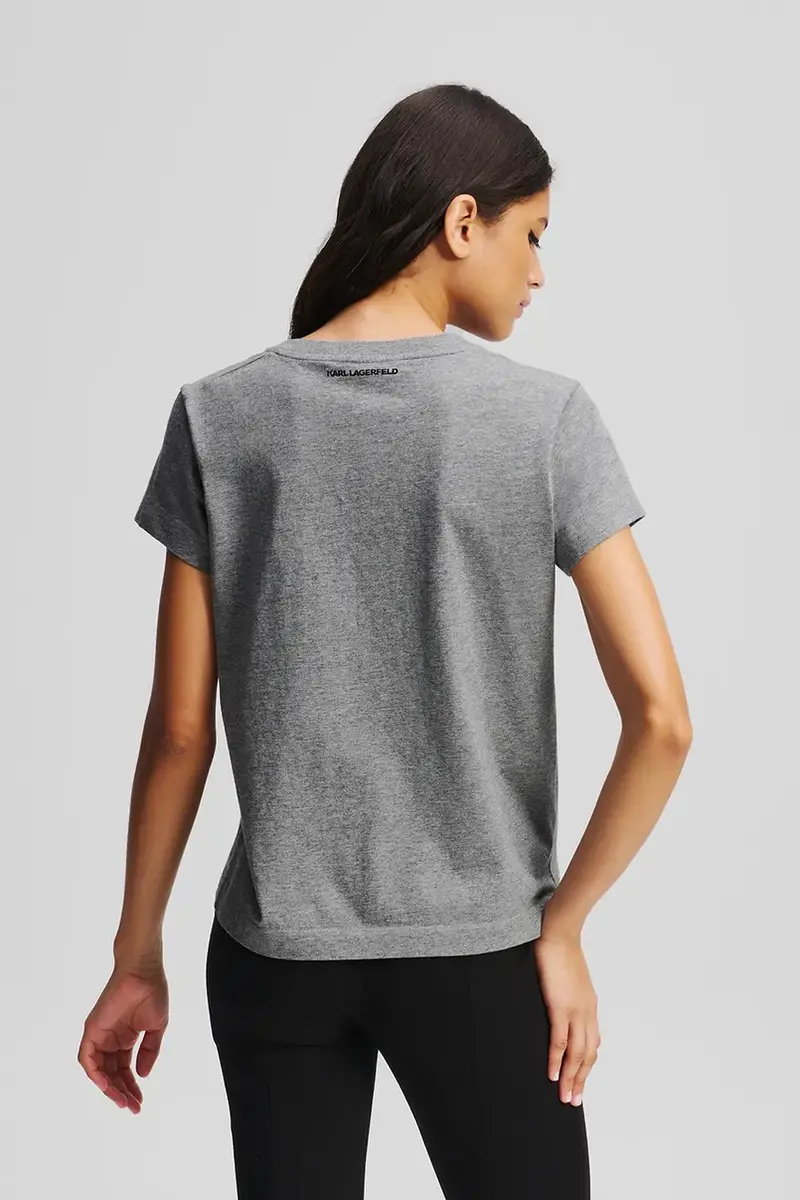 Karl Lagerfeld T-shirt Donna Grigio 3137718 miniatura 2